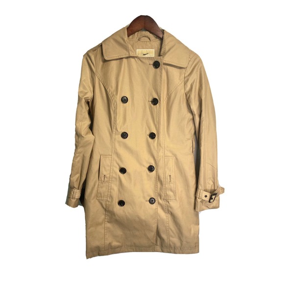 Michael Kors Women 5 Button Belted w/o Belt Collared Trench Coat Jacket Size XS‎ - Picture 1 of 5